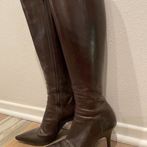 Emporio Armani Brown Leather Boots